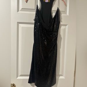 Nicole Miller beaded black beaded dress